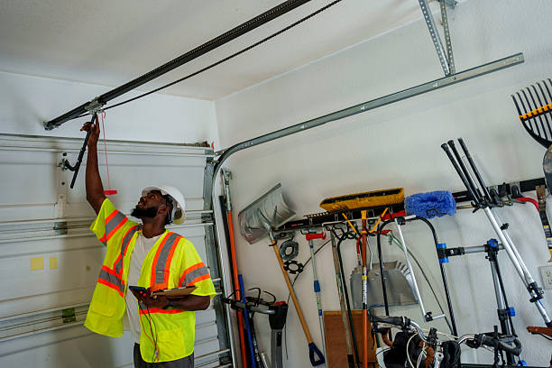 Professional Garage Door Roller Replacement technician working in Freeport, NY